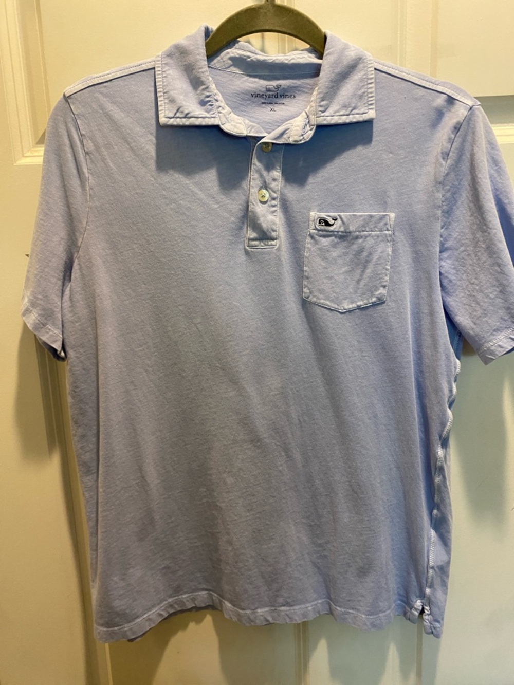 Vineyard Vines Light Blue Short Sleeve Pocket Polo
